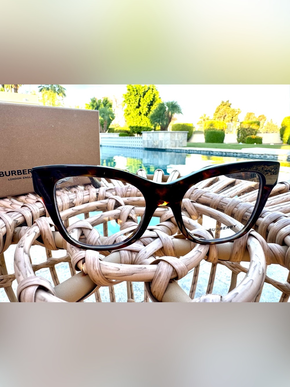 Burberry Women's Glasses Rx Frames - Dark Havana (Dark Brown) New in Box